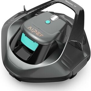 AIPER Cordless Robotic Pool Vacuum, Portable grey/green charger not included